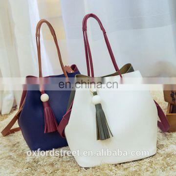 Wholesale bucket bag fashion tessel shoulder bag for women