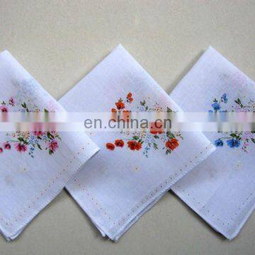 Sweet blue small flower handkerchief for lady