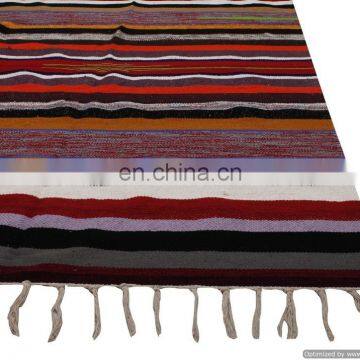 Indian Rugs Ethnic Home Decor Dariya Bohemian Pure Woolen Hand Wooven Rugs photo-3