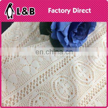 Lace Fabric 2017 Cord Mesh Embroidered Polyester Knitting Jacquard Polyester Lace Fabric photo-2