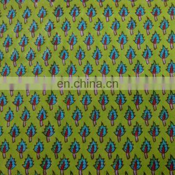 Indian Pure Cotton Fabric Dress Material Block Printed Floral Jaipuri Natural Fabric