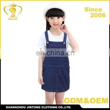 China Factory Wholesale children's clothing girls jeans dress