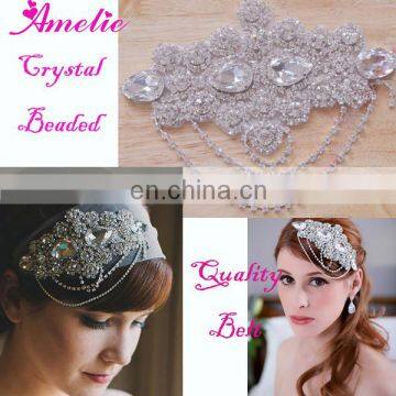 Crystal Beaded Belt Bridal Headband