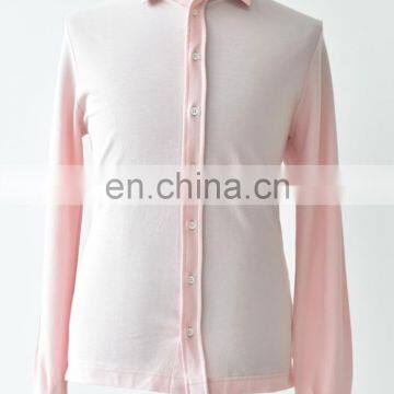 men pink color knitted shirt