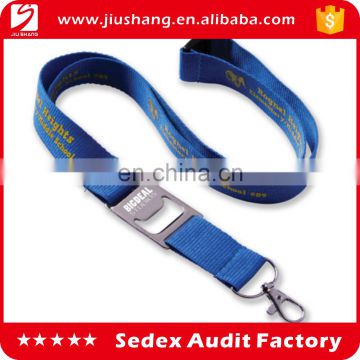 Metal Buckle promotional Sublimation Bottle Opener Lanyard