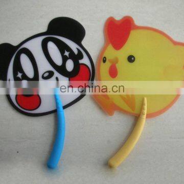 both side printing custom shape custom plastic hand fan