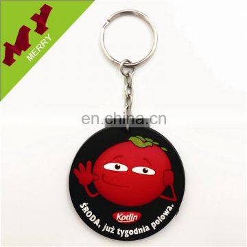 Embossed logo custom rubber pvc keychain