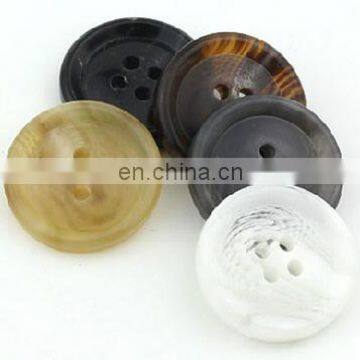 Resin Plastic Beads Button Round With Hole Toggle Ball Button