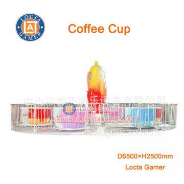 Zhongshan amusement theme park equipment, Outdoor Playground Fairground Tea cup 24 seat coffee cup rotating revovling