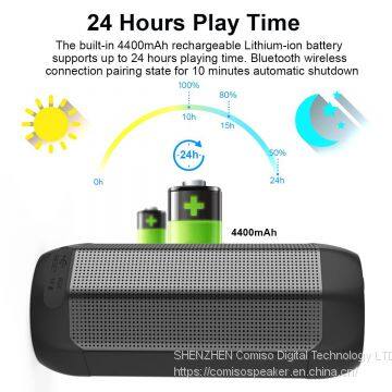 Comiso Bluetooth Wireless Speakers Waterproof IPX5 HD Enhanced Bass Outdoor Portable With Mic FM AUX TF Card for IPhone Andriod photo-2
