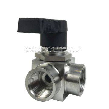 stainless steel 3-way ball valve/3 way high pressure ball valve