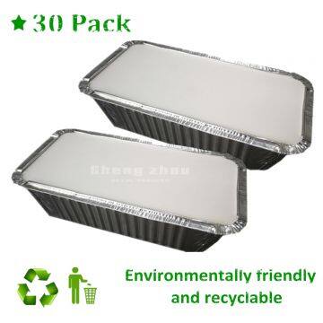 [30 Pack] Aluminum Pans with Lids, Aluminum Tins for BBQ, Baking, Aluminum Foil Pans for Cooking, Storing (420 ml)