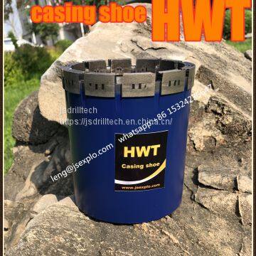 HWT casing shoe bit, impregnated diamond core drill bits, exploration drilling, rock coring, geotechnical drilling bits