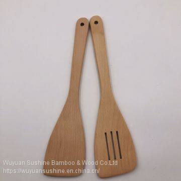 Wooden Spatula and Slotted Spatula, Made of Beech