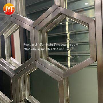 New design metal ceiling decorative stainless steel metal folding screens