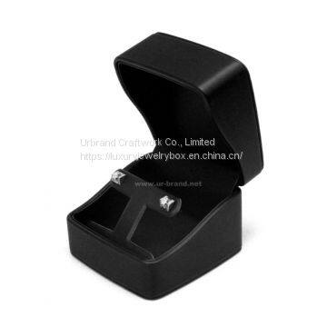 Black soft PU leather earrings box fashion earrings display box manufacturer China