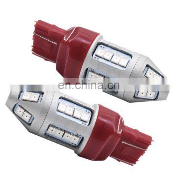 Syneticusa 7443 7440 Red LED Strobe Flash Brake Stop Tail Light Parking Bulbs For Ford F150 F250