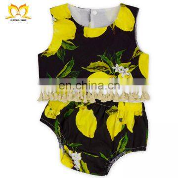 Pineapple Summer Shirt And Bloomer Set Cotton Frock Suit Design Images Girls Boutique Clothing Sets