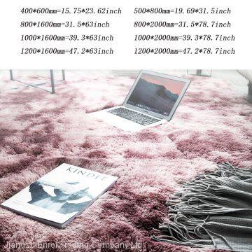 Nordic Fashion Fluffy Non-slip Mixed Dyed Carpet Living Room / Bedroom Center Carpet Black Gray Pink Blue Large Size Hair Rugs photo-4