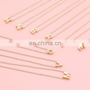 26 Letters Pendant Necklaces Simple Gold Color A-Z for Women DIY Name Necklace Jewelry Gift Initial Jewelry Clavicular Chain