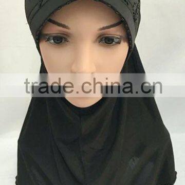 A349 1Pc Amira Hijab Hejab Scarf Muslim Veil Rhinestones Party Headwear Shayla NEW