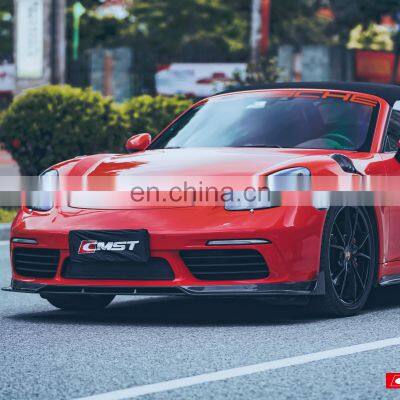 newest CMST carbon fiber parts for Porsche Cayman 718 front lip side skirt rear diffuser fender