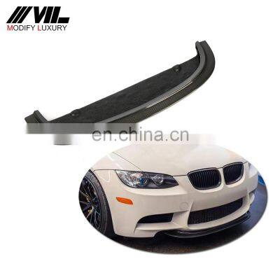 Carbon Fiber Car Front lip Splitters Flap Aprons For BMW 3 Series E90 E92 E93 M3 2008-2014 Bumper Guard Car Styling