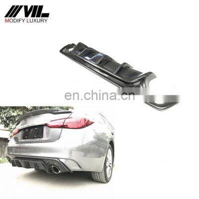 Q50 Carbon Fiber Car Rear Bumper Diffuser for Infiniti Q50 Sport Model 2018