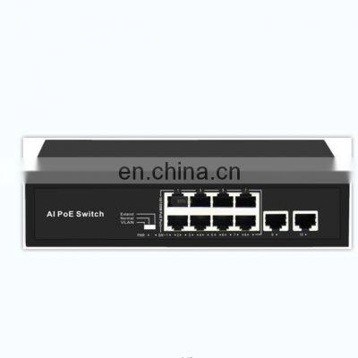 POE Switch 10/100M 8 port PoE  + 2 100M RJ45 Uplink port IEEE802.3 af/at compliant total 120/150W