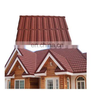 Brick Red Colour Nosen Type Stone Coated Steel Roof Tile 0.3mm 0.35mm 0.4mm 0.5mm Metal Roofing Sheet