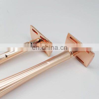 Best Men Metal Handle Shaving Razor Double Edge Brass Safety Razor photo-5