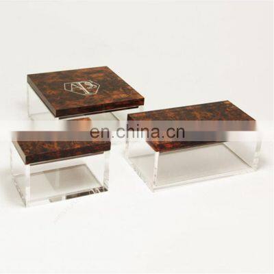 3 Sets Printed Perspex Jewelry Box Plexiglass Acrylic Rectangle Box photo-5