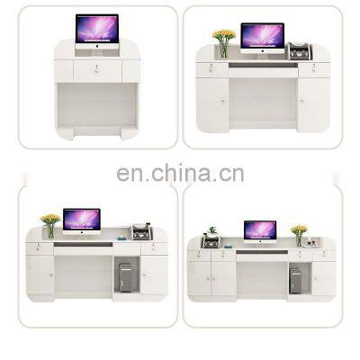 Bar Counter Cashier Counter Simple Modern Clothing Store White Paint Beauty Salon Shop Reception Front Desk Wholesale photo-4