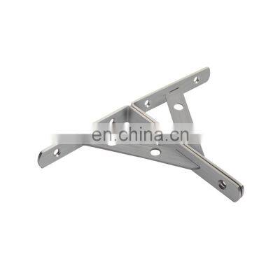 Solid stainless steel triangle bracket removable laminate shelf bracket