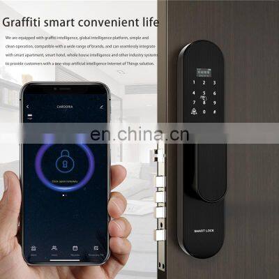 Factory Tuya TT Smart Wifi Door Lock Digital Fingerprint Password Card Door Lock ,Smart Safe Finger Print Lock