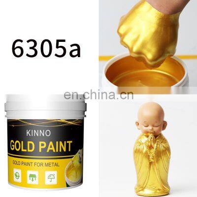 Jiamusen Factory Direct Sale Kinno Luxury Gold Paints Mirror Effect Chrome Gold Acrylic Paint photo-3