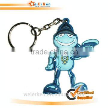 2014 new design custom robot shape 3D Rubber PVC Keychain