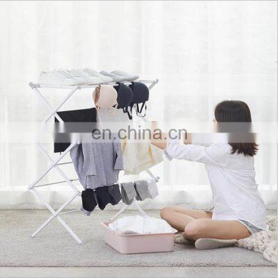 Manufacturer Supply Stainless Steel Folding Drying Rack Household Drying Articles Multifunctional Three-layer Drying Rack photo-2