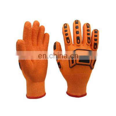 Heavy Duty TPR Nitrile Coated Oil and gas mining Industry Construction Impact Anti Cut Resistant Work Safety Gloves