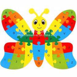 Animal Shaped Wooden Puzzle with Alphabet