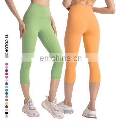 3/4 Women Yoga Leggings Buttock Lifting Breathable Fashion Custom Best Quality Sexy High Waist New Sport Fitness Yoga Leggings