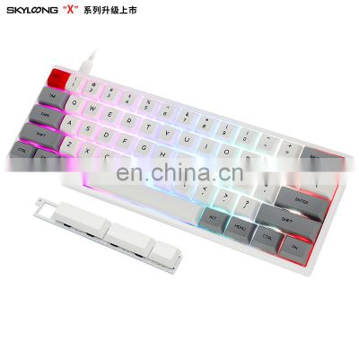 Hot selling 60% mini portable GK 61 wired laptop mechanical game keyboard