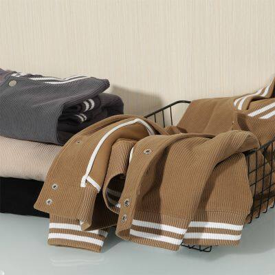 Corduroy Fashion Color Casual Sports Windproof Men's Long Sleeves Loose Jacket photo-4