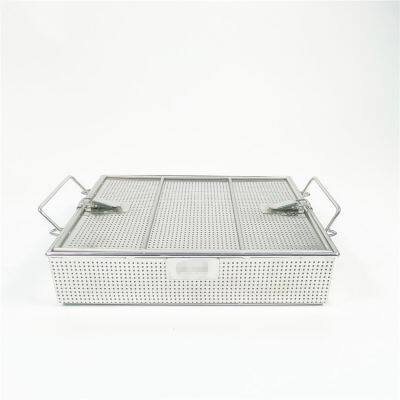 304 316 316L Stainless Steel Metal Wire Mesh Sterilization Basket Medical Ultrasonic Cleaning