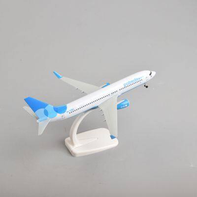 20cm B737 POBEDA With Wheels Metal Aircraft Plane Model Gift photo-2