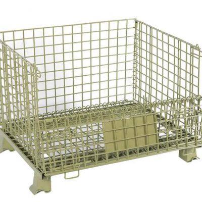 Storage Stacking Metal Wire Pallet Box ,  Wire Mesh Foldable Storage Box
