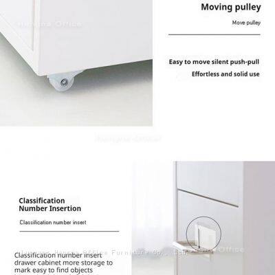 Sky Blue Steel Storage Chest, Eco-Friendly Anti-Rust, Full-extension Drawers, 360-Degree Mobility for Classroom & Pantry, Reliable Supplier HENGNA photo-3