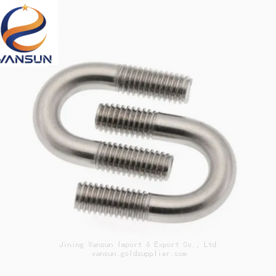 DIN Standard Zinc Plated U-Bolt Pipe Clamp for Electrical Pole and Power Line Fitting Installation photo-3