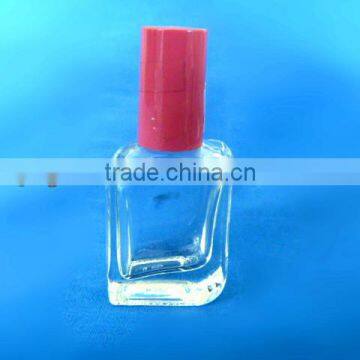 8ml nail polish glass bottle with red cap