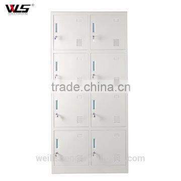 KD structure multi-functional 8 door clothing steel locker/locker cabinet